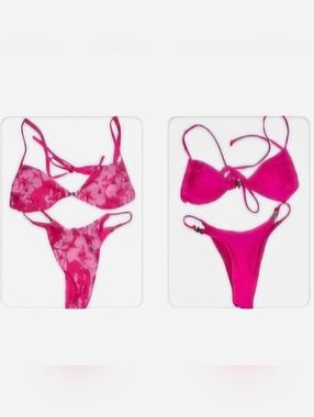 Bundle of 2 Hot Pink Bikini Sets